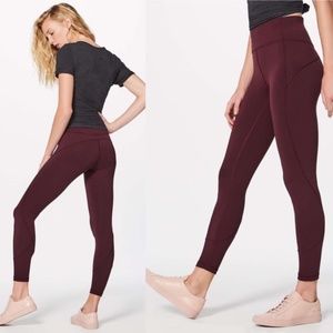 Lululemon In Movement 7/8 Everlux 25" - Garnet